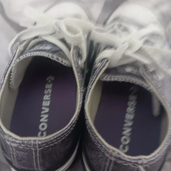 Converse Kids Sparkly Purple Sneakers - Picture 3 of 6